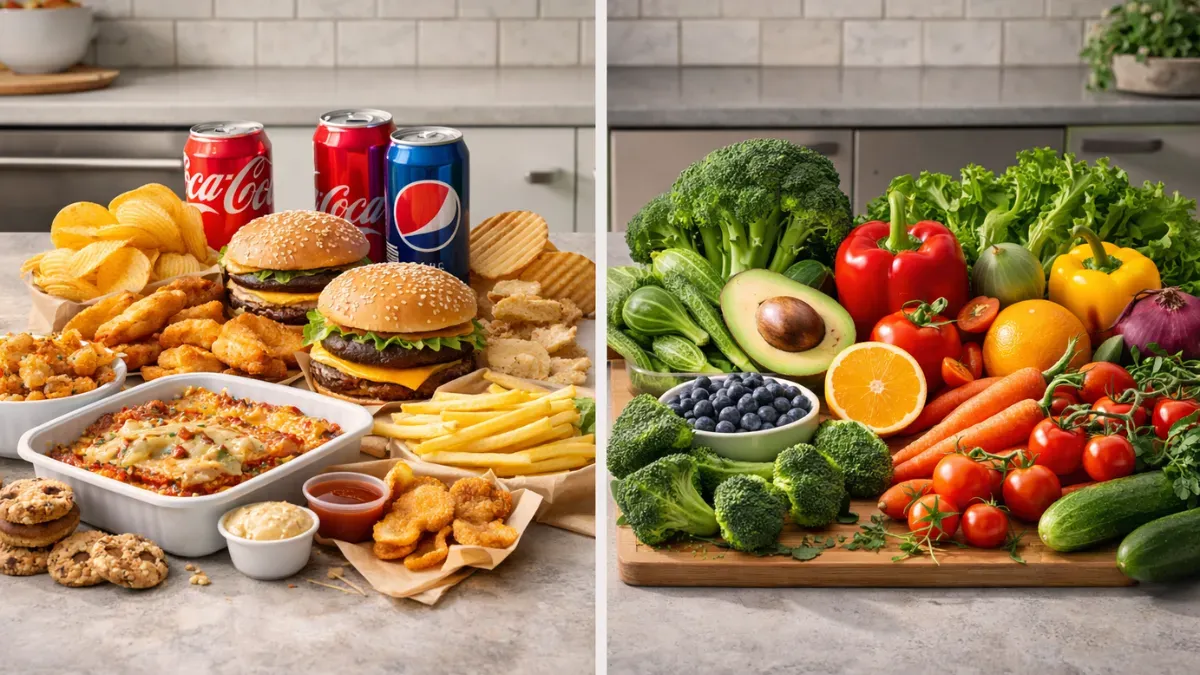 مخاطر الأطعمة المعالجة مقابل فوائد الطازجة على المزاج